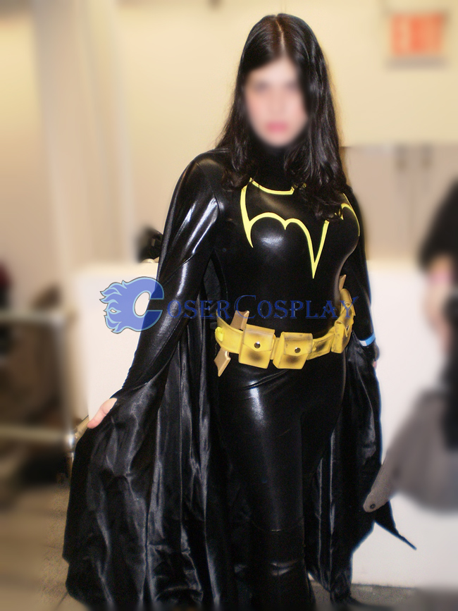 Batman Cosplay Costume Black Shiny Spandex